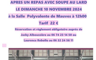 SOUPE AU LARD ORGANISÉE PAR LE COMITE DES FETES