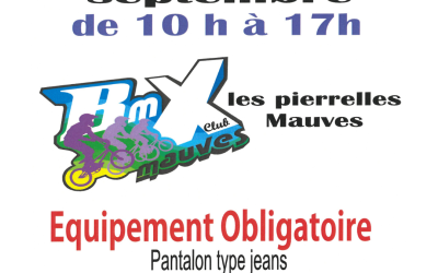 PORTES OUVERTES  AU BMX  DE MAUVES les 13 et 20 septembre 2025 de 10h00 à 17h 00